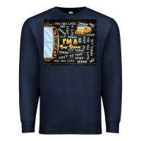 Navy i'm a bus driver school bus black Premium Sweatshirt - TumblerDesignByShophia