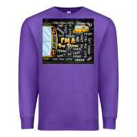 Purple i'm a bus driver school bus black Premium Sweatshirt - TumblerDesignByShophia