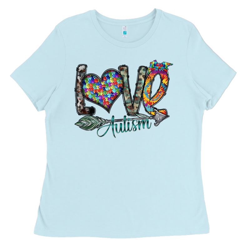 Love Autism Ladies Tee by SublimationCraftShop | Teevron