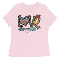 Bubblegum Pink love autism Ladies Tee - SublimationCraftShop