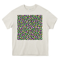 Cream mardi gras leopard  seamless pattern Heavy Core Tee - FaDigitalArtStudio