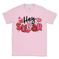 Bubblegum Pink hey sugar valentines day Classic Tee - MaliasSmallBusiness