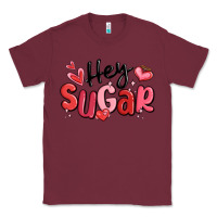 Burgundy hey sugar valentines day Classic Tee - MaliasSmallBusiness