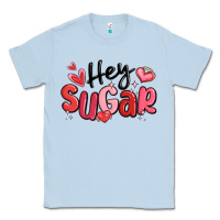 Dusty Blue hey sugar valentines day Classic Tee - MaliasSmallBusiness