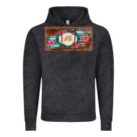 Vintage Black preview western pink flovers leopard serape   license plate template Vintage Hoodie - BarkalooDesign