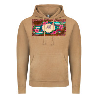 Vintage Camel preview western pink flovers leopard serape   license plate template Vintage Hoodie - BarkalooDesign