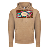 Vintage Coffee preview western pink flovers leopard serape   license plate template Vintage Hoodie - BarkalooDesign
