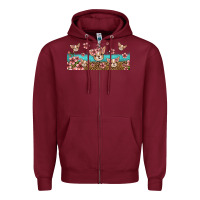 Burgundy floral chihuahua dogs Zipper Hoodie - Jasminsmagicworld