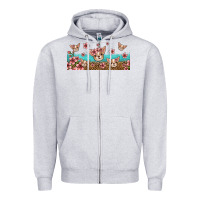 Heather Grey floral chihuahua dogs Zipper Hoodie - Jasminsmagicworld