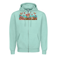 Seafoam floral chihuahua dogs Zipper Hoodie - Jasminsmagicworld