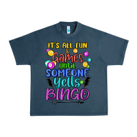 Midnight Navy bingo Urban Heavy Tee - MaliasSmallBusiness