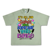 Oil Green bingo Urban Heavy Tee - MaliasSmallBusiness