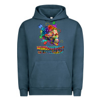 Pigment Midnight Navy Neurodiversity is beautiful Urban Hoodie - FaDigitalArtStudio
