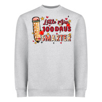 Heather Grey little miss 100 days smarter Heavyweight Sweatshirt - MaliasSmallBusiness