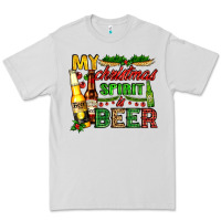 Dove Grey my christmas spirit is beer with beer bottles Premium Tee - AdoDesignShop