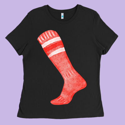 Red Sock Fa Element 2 Ladies Tee Designed By Fadigitalartstudio
