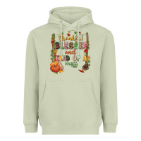 Matcha Thankful blessed and kind of a mess Heavyweight Hoodie - NancyCooperArtShop