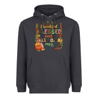 Smoke Thankful blessed and kind of a mess Heavyweight Hoodie - NancyCooperArtShop