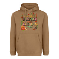 Toasted Coconut Thankful blessed and kind of a mess Heavyweight Hoodie - NancyCooperArtShop