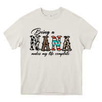 Cream being nana makes my life complate Heavy Core Tee - CowhideDigitalArt