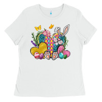 White Easter Heart Easter Day Ladies Tee - Neo Western