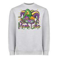 Heather Grey mardi gras Heavyweight Sweatshirt - MaliasSmallBusiness