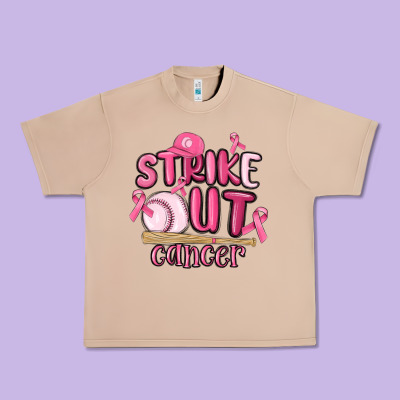 Strike Out Cancer Baseball Urban Heavy Tee Designed By Maliassmallbusiness