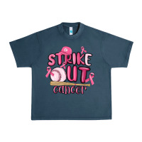 Midnight Navy strike out cancer baseball Urban Heavy Tee - MaliasSmallBusiness