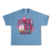 Pebble Blue strike out cancer baseball Urban Heavy Tee - MaliasSmallBusiness