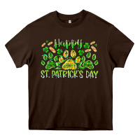 Chocolate Brown heppy st. patricks day Heavy Core Tee - RacoonDesign