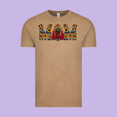 Mom Lady Of Guadalupe  Serape Sunflower Vintage Tee Designed By Jasminsmagicworld