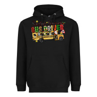 Black santas favorite bus driver Heavyweight Hoodie - texasbilliewilder