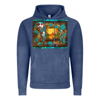Vintage Denim western horse sunset turquoise's gemstones mousepad Vintage Hoodie - BarkalooDesign