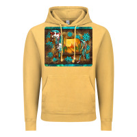 Vintage Mustard western horse sunset turquoise's gemstones mousepad Vintage Hoodie - BarkalooDesign
