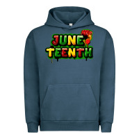 Pigment Midnight Navy Juneteenth Urban Hoodie - FaDigitalArtStudio