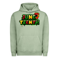 Pigment Oil Green Juneteenth Urban Hoodie - FaDigitalArtStudio