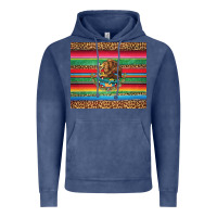 Vintage Denim serape leopard mexican Vintage Hoodie - Jasminsmagicworld