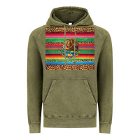 Vintage Olive serape leopard mexican Vintage Hoodie - Jasminsmagicworld