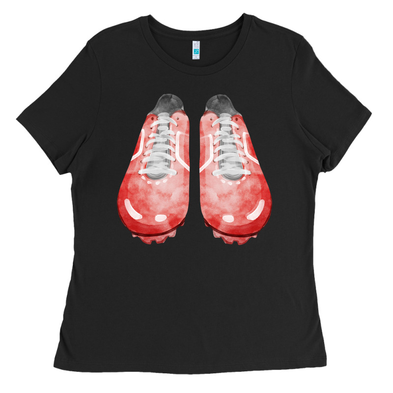 Red Cleats Fa Element 3 Ladies Tee by FaDigitalArtStudio | Teevron