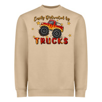 Mushroom easily distracted by trucks Heavyweight Sweatshirt - MaliasSmallBusiness