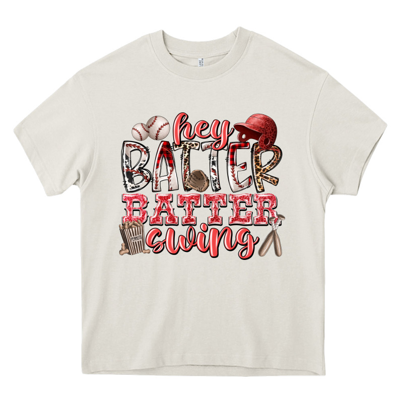 Hey Batter Batter Swing Heavy Core Tee by RacoonDesign | Teevron