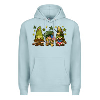 Blue Mist Army Gnomes 4th of july Premium Hoodie - HowdyJamesFarm