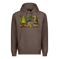 Coffee Army Gnomes 4th of july Premium Hoodie - HowdyJamesFarm