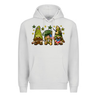 Dove Grey Army Gnomes 4th of july Premium Hoodie - HowdyJamesFarm