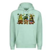 Seafoam Army Gnomes 4th of july Premium Hoodie - HowdyJamesFarm