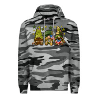 Slate Camo Army Gnomes 4th of july Premium Hoodie - HowdyJamesFarm