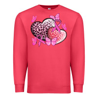 Cardinal Cancer hearts Cancer Awaneress Premium Sweatshirt - HowdyJamesFarm