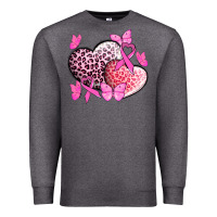 Charcoal Heather Cancer hearts Cancer Awaneress Premium Sweatshirt - HowdyJamesFarm