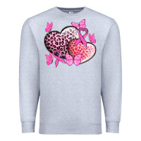 Heather Grey Cancer hearts Cancer Awaneress Premium Sweatshirt - HowdyJamesFarm