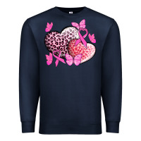 Navy Cancer hearts Cancer Awaneress Premium Sweatshirt - HowdyJamesFarm